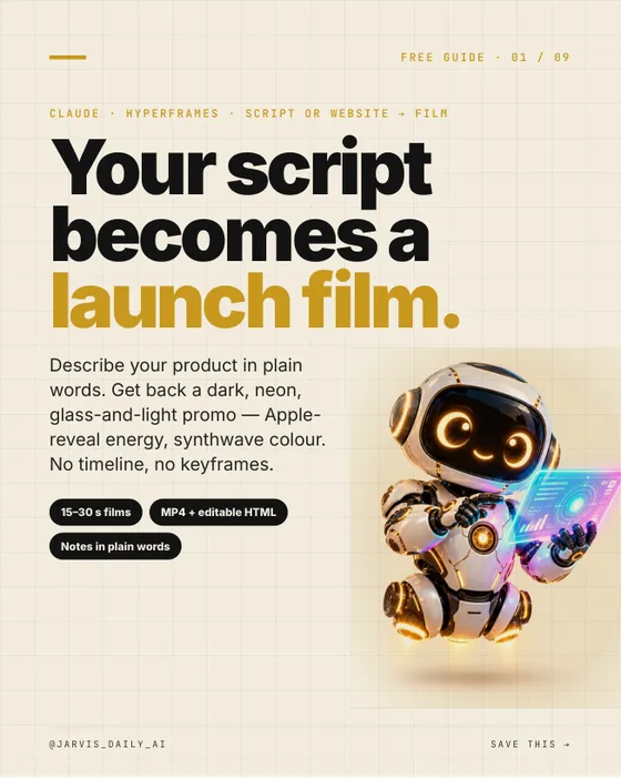 Turn a script into a neon promo film — cover