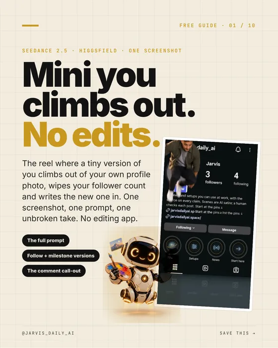 The Profile Reel: a mini you climbs out of your profile — cover